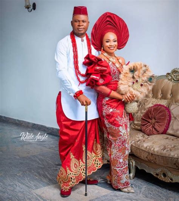 Tonto Dikeh wears her traditional marriage outfit for her chieftaincy ceremony (photos)