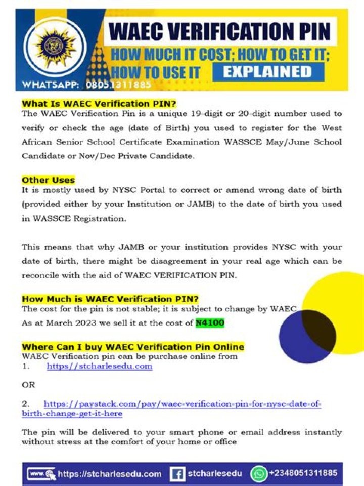 How to get WAEC verification PIN