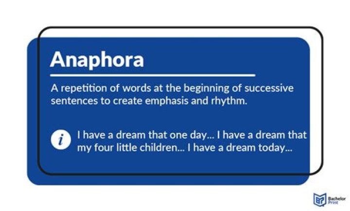 Best anaphora examples, definition, uses in everyday language
