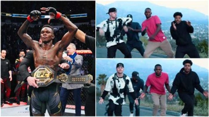 Nigerian UFC Champion Israel Adesanya Shows Off Dance Moves, His Video With Other Men Goes Viral