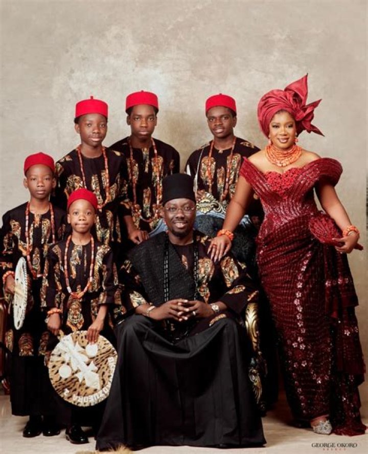 Obi Cubana Releases Lovely Family Photos With His 4 Children As He and Wife Celebrate 14th Wedding Anniversary
