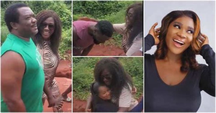 Sweet Reunion: Mercy Johnson Stirs Emotions As She Meets Kevin Ikeduba, Others at Movie Location, Video Trends