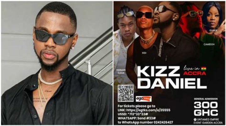 Kizz Daniel Cancels Concert in Ghana After Wizkid Failed to Sell Out Stadium, News Sparks Reactions Online