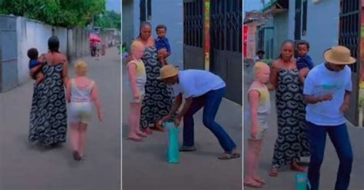 Lady Dances for Little Albino Girl, Gives Her Gifts as Netizens Gush Over Video