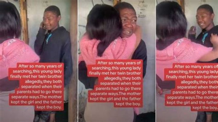 “He’s Not in Good Shape”: Lady in Tears as She Finds Long Lost Twin Brother After Years of Searching