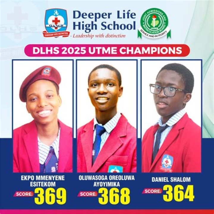 "They Are Outstanding": 4 Brilliant Students of Deeper Life High School Score A1 in 8 NECO Subjects
