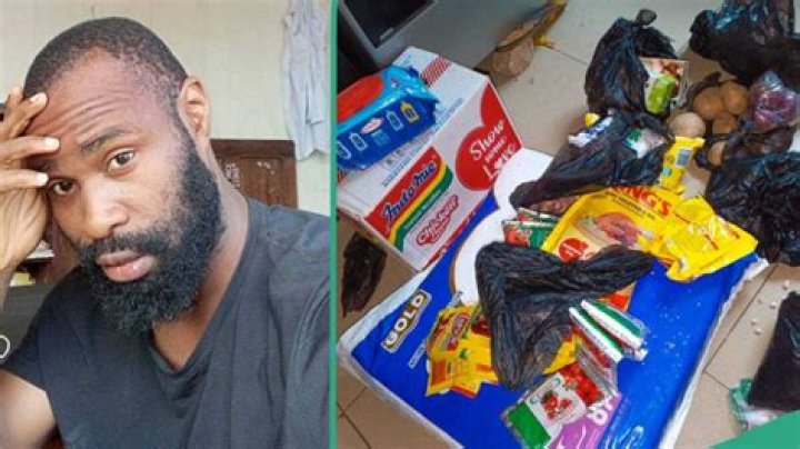 "My Salary Has Finished": Man Who Gave His Wife ATM Card Shows Things She Bought During Shopping