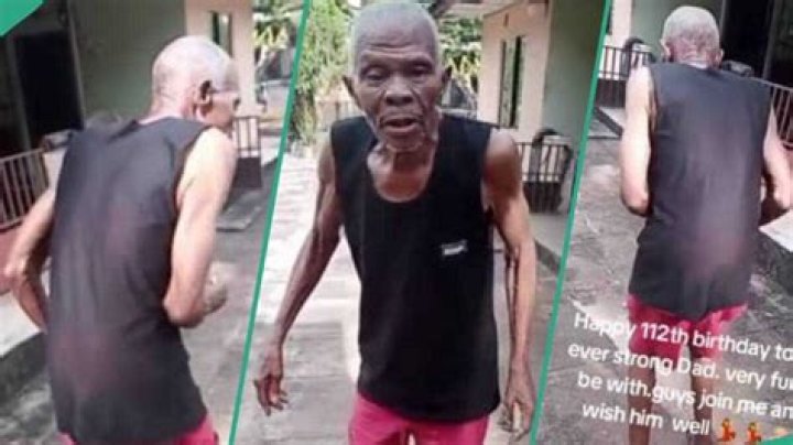 "He Is Still Strong at 112 Years": Lady Shares Video of Her Father Dancing Energetically in Compound