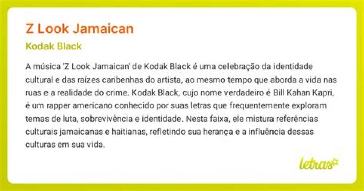 Z Look Jamaican by Kodak Black from USA