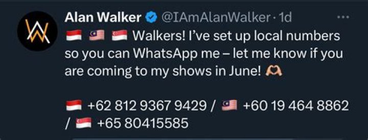Alan Walker Phone Number, WhatsApp Number Contact Number Mobile