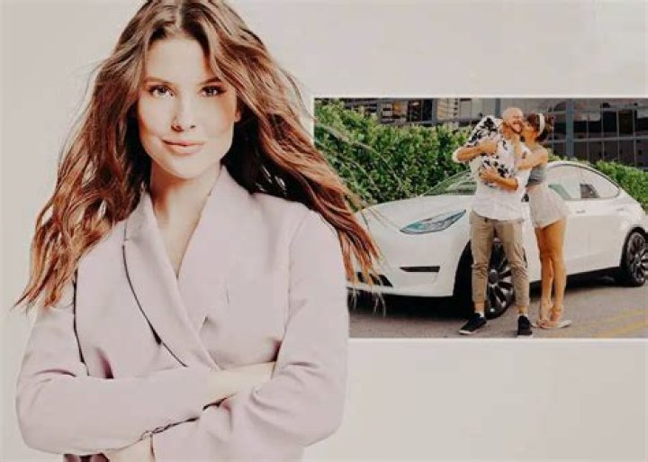 Amanda Cerny gifted boyfriend Johannes Bartl a Tesla Model Y as a Christmas gift