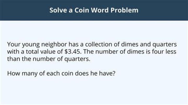 Coin Word Problems Calculator