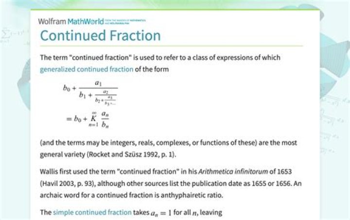Continued Fraction Calculator