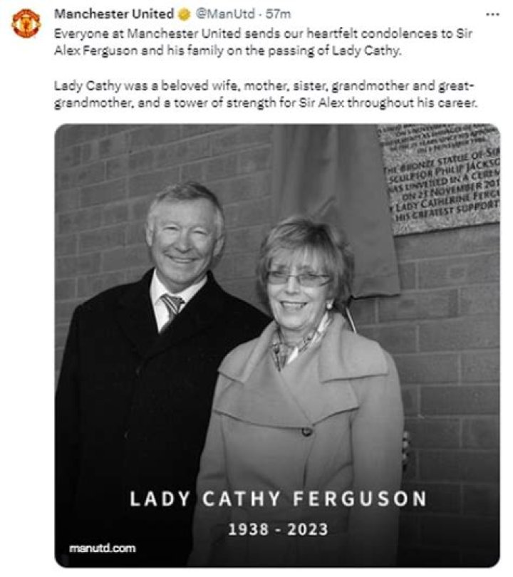 Who Was Lady Cathy Ferguson, Alex Ferguson Wife? Wikipedia