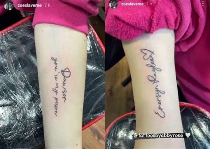Zoe LaVerne and Husband Dawson Day Get Tattoos for Their Baby